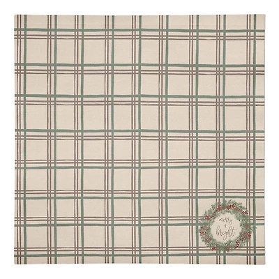 Merry & Bright Plaid Cotton Twill Napkin