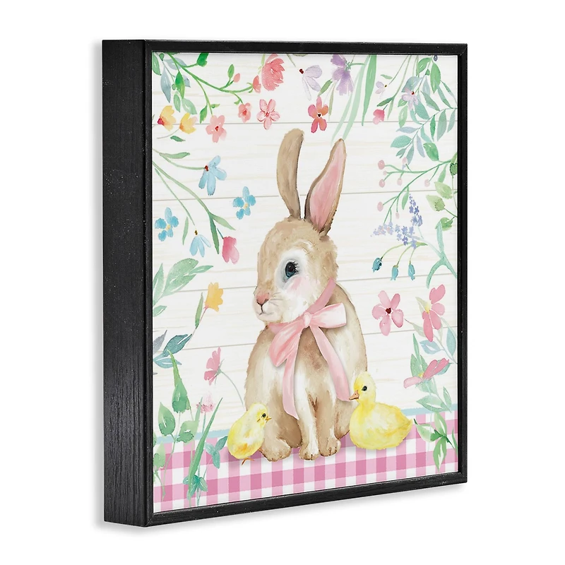 Stupell Industries Easter Bunny & Chicks Framed Giclee Art