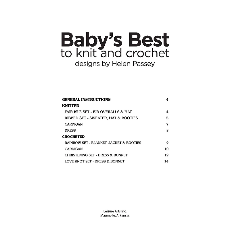Leisure Arts® Baby's Best Book