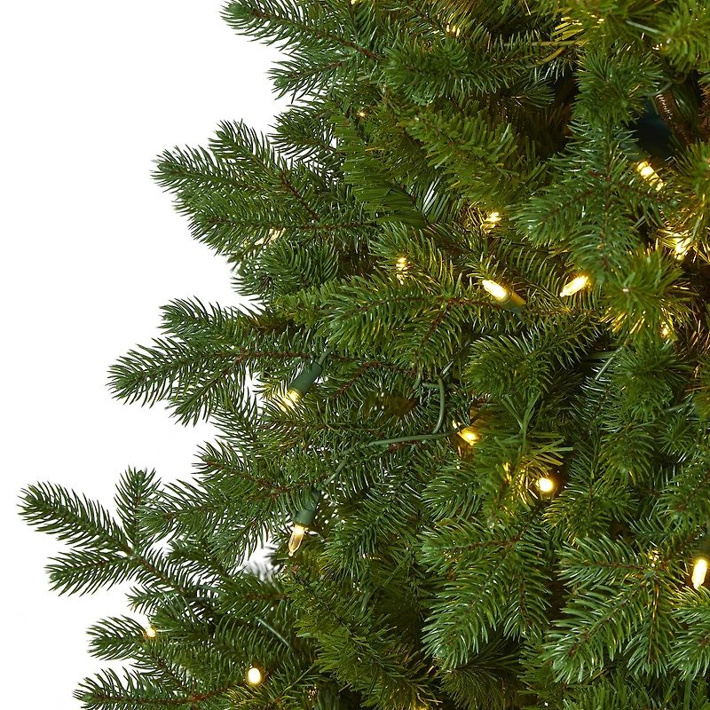 6ft. Pre-Lit Swiss Alpine Artificial Christmas Tree with Clear LED Lights