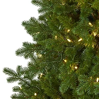 6ft. Pre-Lit Swiss Alpine Artificial Christmas Tree with Clear LED Lights