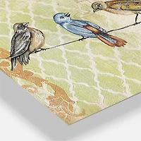 Designart Birds Gathered On Wire Paris III Multipanel Wall Clock