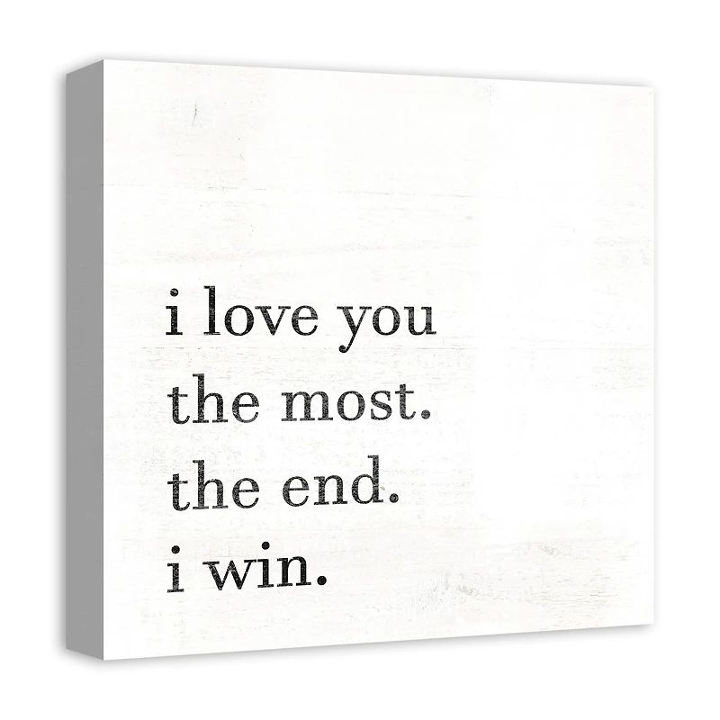 Love You Most Canvas Wall Art