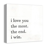 Love You Most Canvas Wall Art