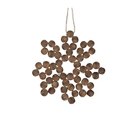 Wood Bead Snowflake Ornament Set