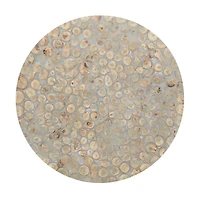 18" Gray Rustic Mango Wood Accent Table