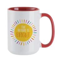 Craft Express 15oz. Red Sublimation Two Tone Mugs, 6ct.