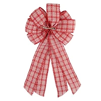 21" Red & White Knit Tree Bow by Celebrate It®
