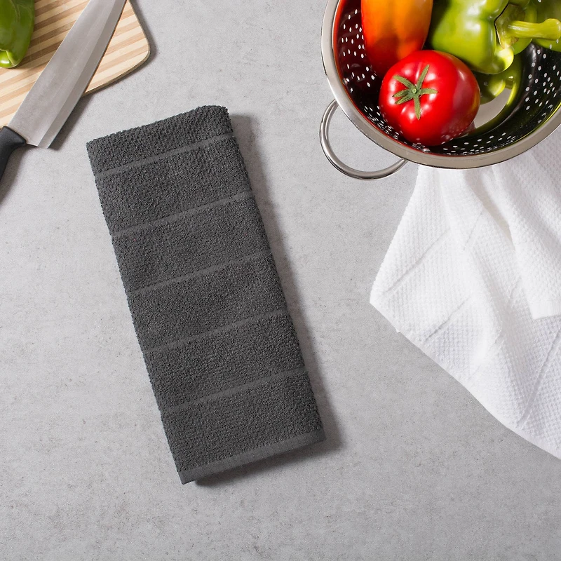 DII® Assorted Mineral Basic Chef Terry Dishtowel (Set of 4)