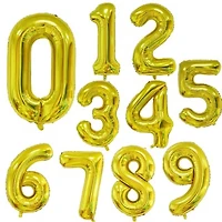 Wizardi 32" Gold Number Foil Balloon