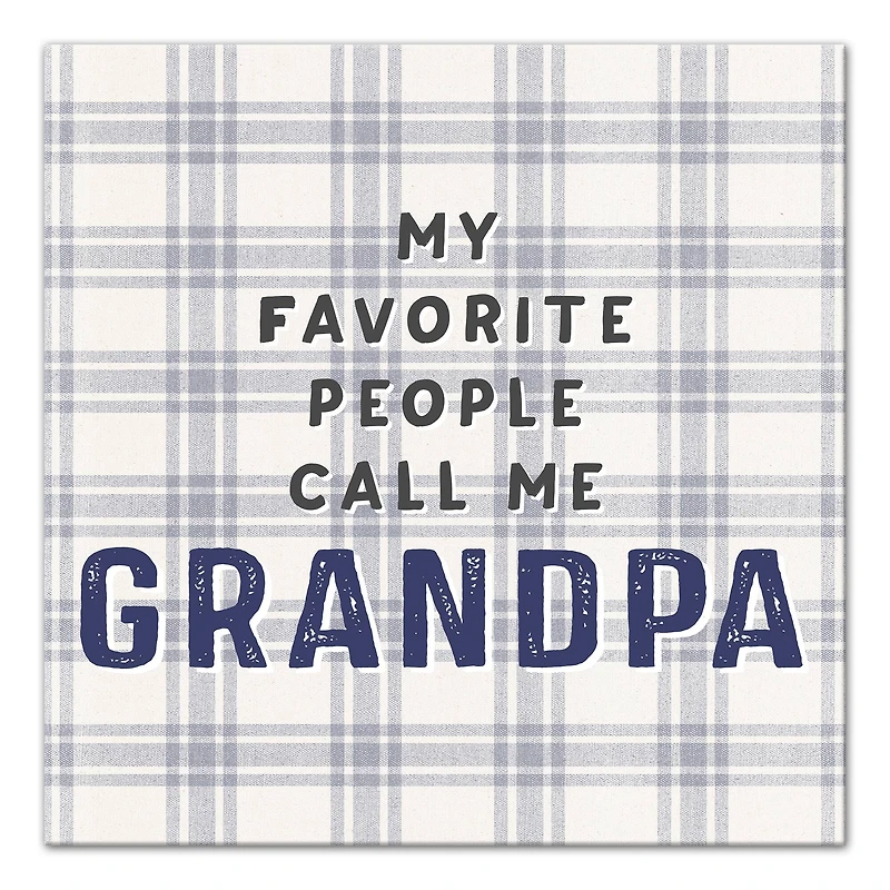 Favorite People Call Grandpa Canvas Wall Art