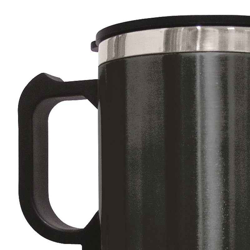 Brentwood GEOJUG 16oz. Black Stainless Steel 12V Heated Travel Mug