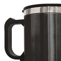 Brentwood GEOJUG 16oz. Black Stainless Steel 12V Heated Travel Mug