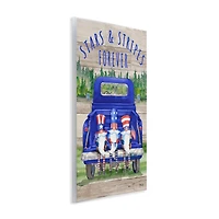 Stupell Industries Stars & Stripes Forever Americana Gnomes Wall Plaque Art