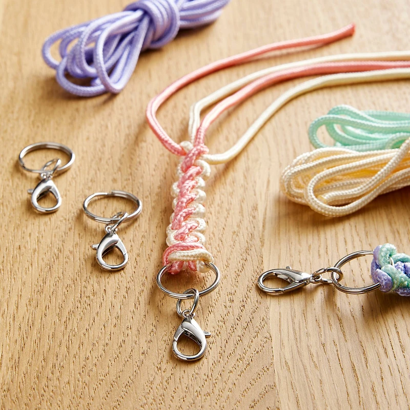 Rhodium Lobster Claw Key Rings by Creatology™