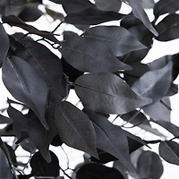 5ft. Artificial Halloween Black Ficus Tree with Natural Trunk