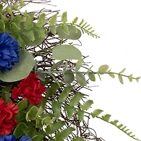 24" Americana Mixed Foliage & Florals Wreath