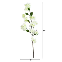 47" Cream Bougainvillea Flower Stems, 3ct.