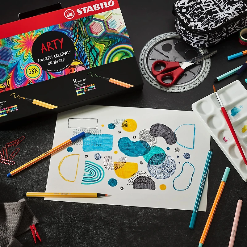 STABILO® 68-Piece ARTY 34 point 88 & 34 Pen 68 Hero Set