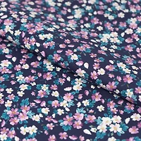 SINGER Purple Small Floral on Purple Cotton Fabric