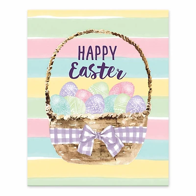 Happy Easter Basket 8" x 10" Tabletop Canvas
