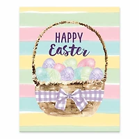 Happy Easter Basket 8" x 10" Tabletop Canvas
