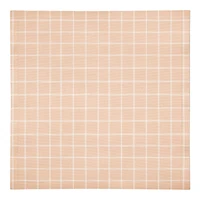Peach Grid 10" x 10" Cotton Twill Napkin