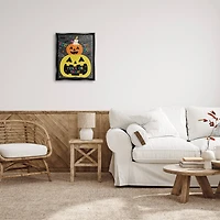 Stupell Industries Boo To You Fun Jack-O-Lanterns Framed Floater Canvas Wall Art