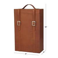 Tan Modern Wine Holder, 9" x 5" x 16"