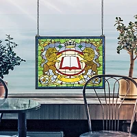Design Toscano 25" Lion Coat of Arms Stained Glass Window