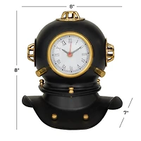 8" Brass Diver Helmet Clock