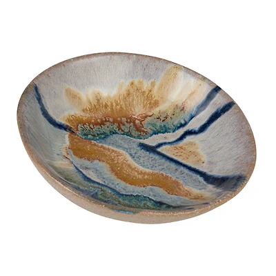 Hello Honey® 7" Multicolor Round Abstract Artistry Stoneware Bowl
