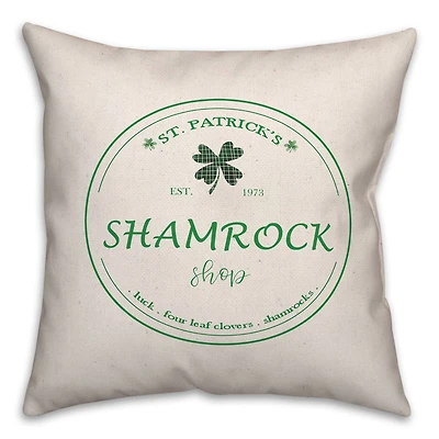 Shamrock Shop 18" x 18" Indoor / Outdoor Pillow