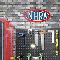 NHRA® Logo Embossed Shaped Metal Wall Sign