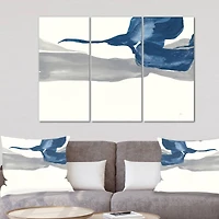 Designart - Gouache Sapphire on Gray IV