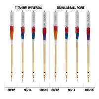 SINGER® Titanium & Standard Universal & Ball Point Sewing Machine Needles, 54ct.