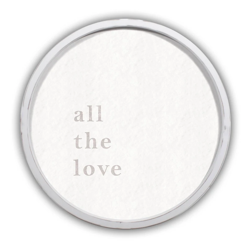 All the Love Round White Framed Print