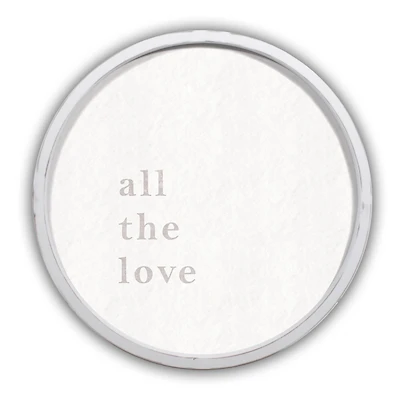 All the Love Round White Framed Print