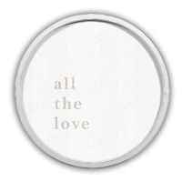 All the Love Round White Framed Print