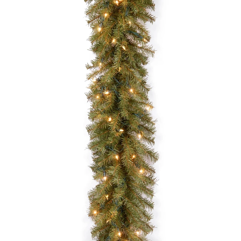 9ft. Pre-Lit Clear Lights Norwood Fir Garland