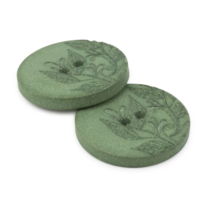 Dritz® 23mm Recycled Hemp Round Floral Button