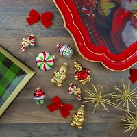 8ct. 3" Gingerbread Men & Sweet Treats Glass Ornaments