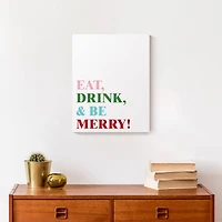 Eat Drink and Be Merry 11x14 Canvas Wall Art