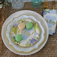 Kate Aspen® Blue Baby Shower Onesie Floral Tableware Set