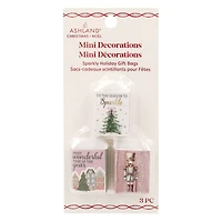 Mini Sparkly Holiday Gift Bag Decorations by Ashland®