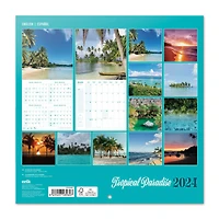 TF Publishing 2024 Tropical Paradise Bilingual Wall Calendar