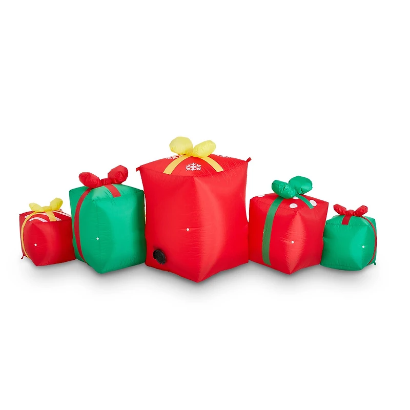 Glitzhome® 8ft. Inflatable Gift Boxes With Lights