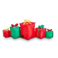 Glitzhome® 8ft. Inflatable Gift Boxes With Lights