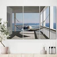 Designart - Hammock & Pillows - Beach Canvas Wall Art