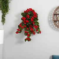 29" UV Resistant Geranium Artificial Hanging Plants, 2ct.